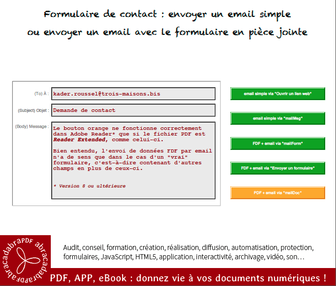 Envoyer un email prérempli avec le formulaire en pièce jointe