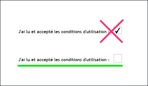 fini les cases pré-cochées